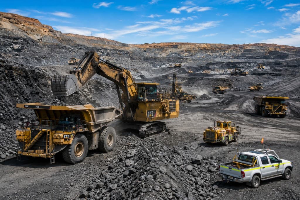 Mining trucks and heavy machinery